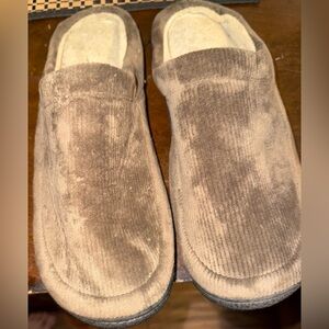 Cozy Brown Corduroy Slippers